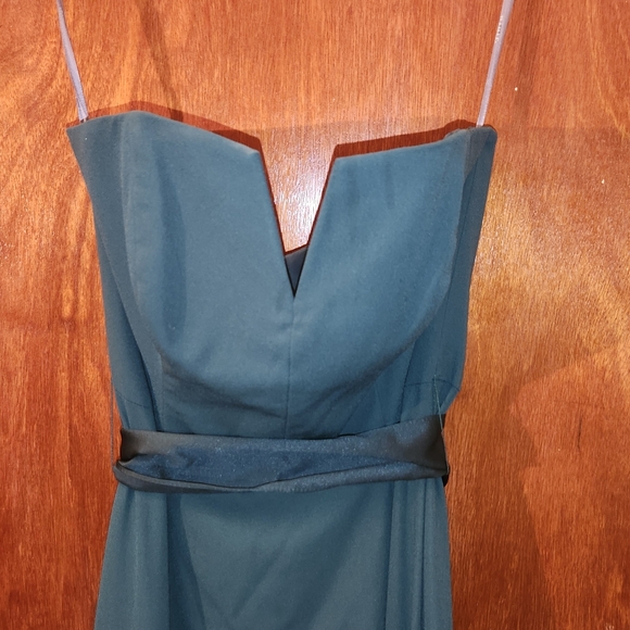Vera Wang Teal Strapless Wedding Dress - Picture 2 of 5